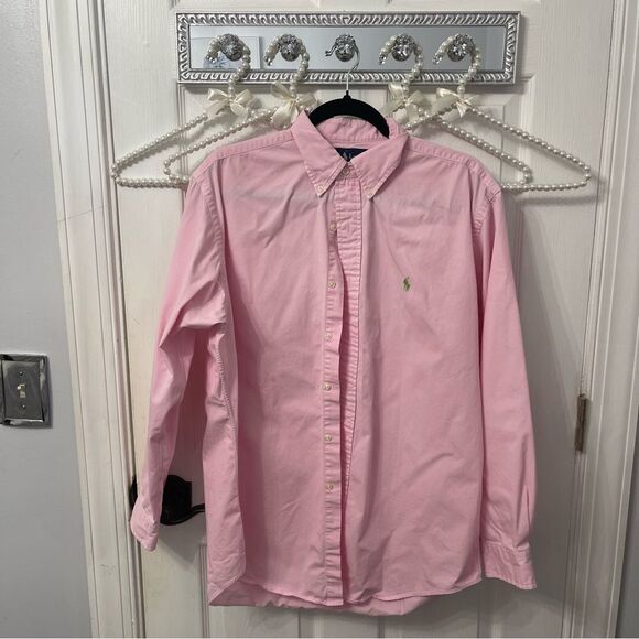 POLO Ralph Lauren Pink & Green Button Down Dress Shirt - Picture 1 of 5